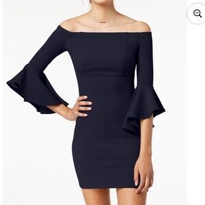 Teeze Me Black Off Shoulder Mini Dress - Size 11